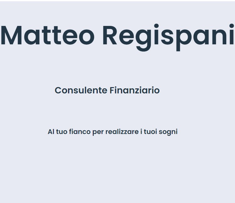 screenshot di un dettaglio della pagina web www.matteoregispani.it